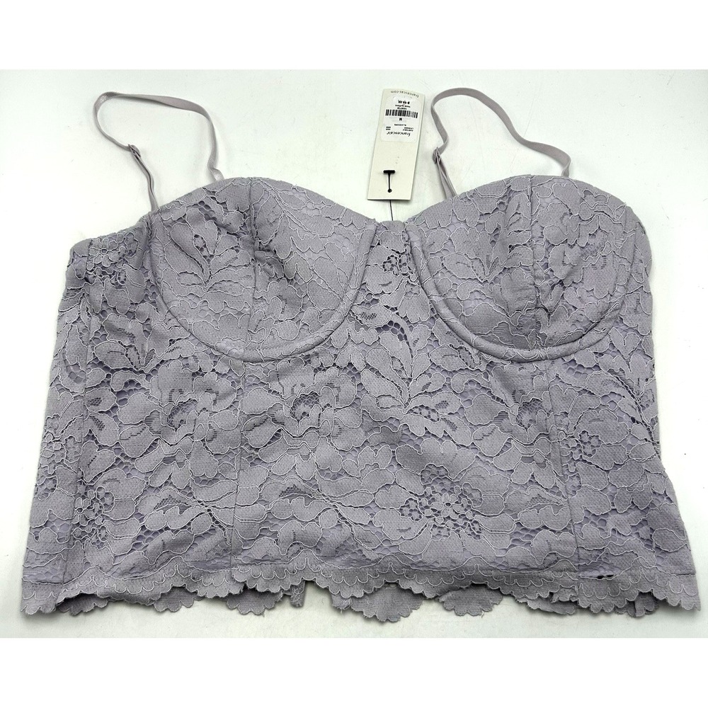 Audrey Parks Womens Top M Medium Purple Lace New Coquette Pin Up Francescas